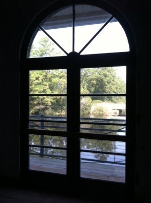 One of many windows in the great hall.